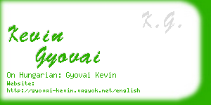 kevin gyovai business card